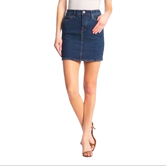 NWT! GOOD AMERICAN The Denim Classic Mini Skirt - Picture 5 of 16